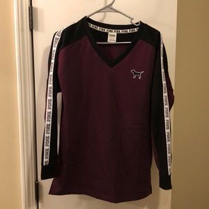 VS Pink Maroon/Black Oversized Sweatshirt